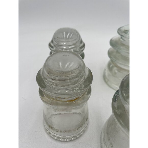 6 Hemingray Insulators antique Made in Usa 4 gray 2 green - Picture 3 of 16